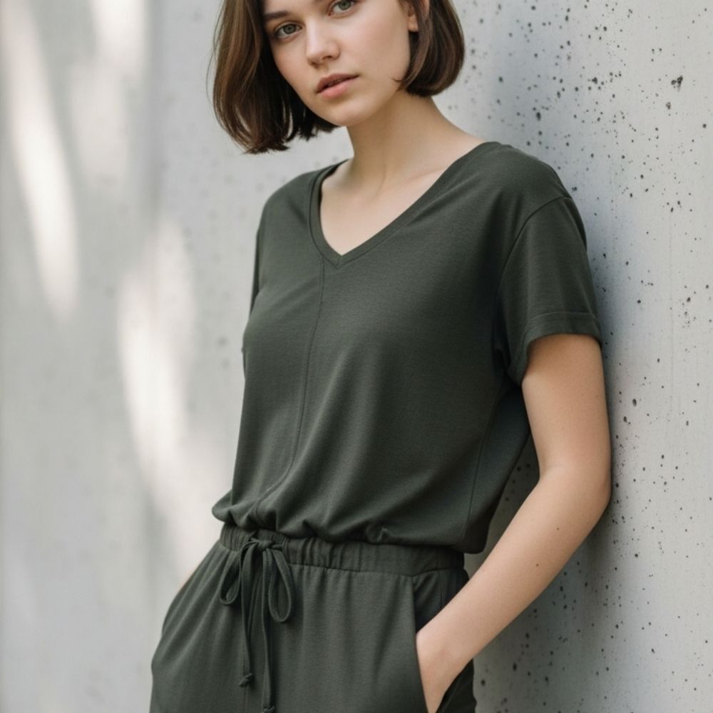 NEW WITH TAG Cable & Gauge Army Green Jumpsuit  sz M